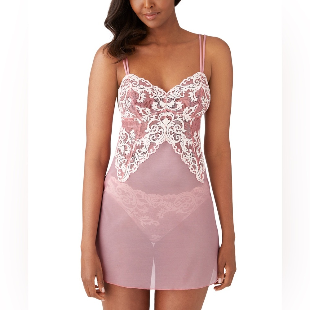 WACOAL Instant Icon Sheer Chemise Lingerie Nightgown - 814322 - Sz S